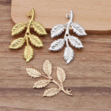 20pcs Silver Leaf Charms for DIY Necklace Bracelet Jewelry Findings