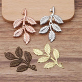 20pcs Silver Leaf Charms for DIY Necklace Bracelet Jewelry Findings