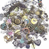 50g Mixed Theme Metal Charms Necklace Pendants DIY Jewelry Crafts Earrings