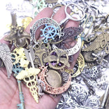 50g Mixed Theme Metal Charms Necklace Pendants DIY Jewelry Crafts Earrings