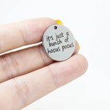 8Pcs/Lot--22mm Hocus Pocus Stainless Steel Charm Pendant