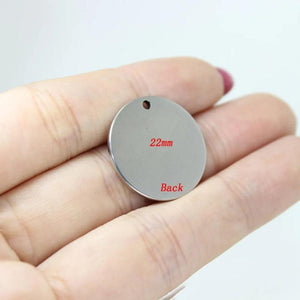 8Pcs/Lot--22mm Hocus Pocus Stainless Steel Charm Pendant