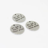 8Pcs/Lot--22mm Hocus Pocus Stainless Steel Charm Pendant
