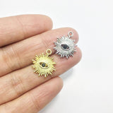 10pcs 15mm Eye Rhinestones Charms Pendant Jewelry DIY Necklace