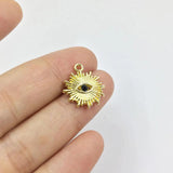 10pcs 15mm Eye Rhinestones Charms Pendant Jewelry DIY Necklace
