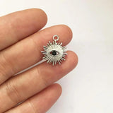 10pcs 15mm Eye Rhinestones Charms Pendant Jewelry DIY Necklace