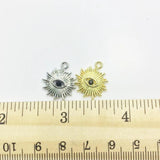 10pcs 15mm Eye Rhinestones Charms Pendant Jewelry DIY Necklace