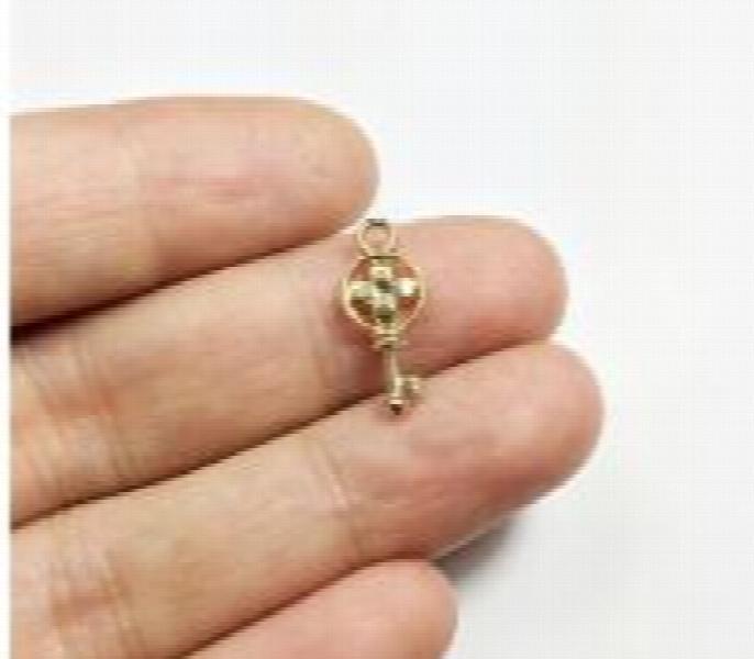 20pcs Mini Key Charms Zinc Alloy for DIY Jewelry, 2 Colors