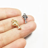 20pcs Mini Key Charms Zinc Alloy for DIY Jewelry, 2 Colors