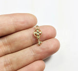20pcs Mini Key Charms Zinc Alloy for DIY Jewelry, 2 Colors