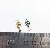 20pcs Mini Key Charms Zinc Alloy for DIY Jewelry, 2 Colors