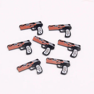 10pcs Punk Pistol Acrylic Charms for DIY Jewelry Making