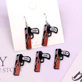 10pcs Punk Pistol Acrylic Charms for DIY Jewelry Making