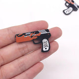 10pcs Punk Pistol Acrylic Charms for DIY Jewelry Making