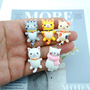 10pcs Big Cat Charms for Jewelry Making