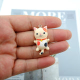 10pcs Big Cat Charms for Jewelry Making