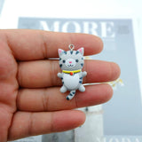 10pcs Big Cat Charms for Jewelry Making