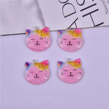 10pcs/pack Animal Bling Cat DIY Resin Charms for Jewelry Making