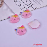 10pcs/pack Animal Bling Cat DIY Resin Charms for Jewelry Making