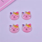 10pcs/pack Animal Bling Cat DIY Resin Charms for Jewelry Making