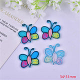 10pcs Arcylic Butterfly Charms for DIY Earring Making