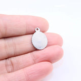 5pcs Oval Cross Coin Charms Pendant DIY Necklace Earrings Bracelets