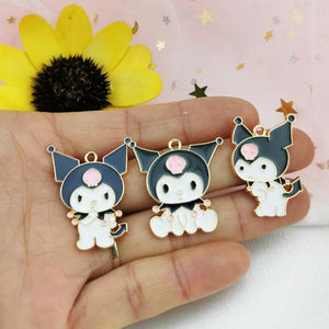 10pcs Dancing Snowbaby Metal Charms Enamel Pendants DIY Bracelet Earrings