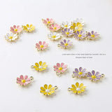 10pcs Flower Enamel Charms for DIY Jewelry Making 12x14mm