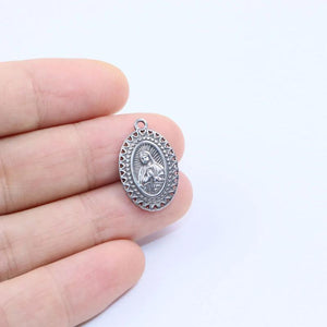 5pcs 20*13mm Stainless Steel High Jesus Charms Pendant DIY Necklace Earrings