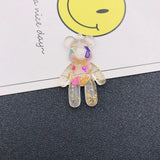 10pcs Glitter Bear Pendant Charm for DIY Making - Keychain, Earring