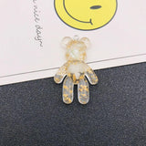 10pcs Glitter Bear Pendant Charm for DIY Making - Keychain, Earring