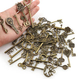 10pcs Vintage Metal Mixed Keys Charms Key Pendants Necklace DIY Decoration