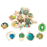 10pcs Enamel Charms Plant Animal Pendant DIY Jewelry Making Mix
