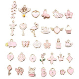 10pcs Enamel Charms Plant Animal Pendant DIY Jewelry Making Mix