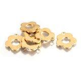 20pcs Brass Flower Charms Beads for Jewelry Making DIY Petal Charms
