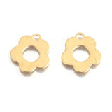 20pcs Brass Flower Charms Beads for Jewelry Making DIY Petal Charms