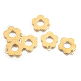20pcs Brass Flower Charms Beads for Jewelry Making DIY Petal Charms