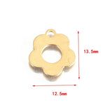 20pcs Brass Flower Charms Beads for Jewelry Making DIY Petal Charms