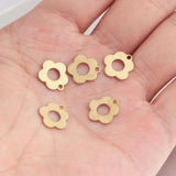 20pcs Brass Flower Charms Beads for Jewelry Making DIY Petal Charms