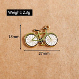 10pcs Enamel Bicycle Charms for Jewelry Making DIY Bracelets Necklaces