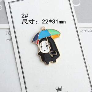 Spirited Away No Face Enamel Charms Dangle Pendant DIY Necklace Bracelet Craft