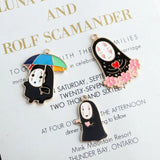 Spirited Away No Face Enamel Charms Dangle Pendant DIY Necklace Bracelet Craft