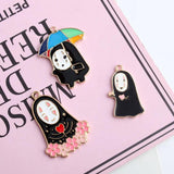 Spirited Away No Face Enamel Charms Dangle Pendant DIY Necklace Bracelet Craft