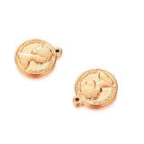 5pcs Stainless Steel Queen Elizabeth Coin Pendants