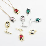 Crystal Tulip Flowers Charms Pendant 6pcs/lot DIY Jewelry Making Finding