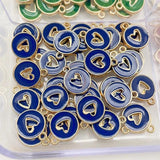 Kpop 20Pcs/Lot Angel Heart Pendant Charms Golden Metal With Hole