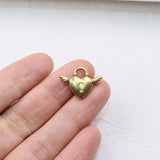 5pcs 20mm Stainless Steel High Lock Key Charms Unfading 2 Colors