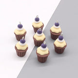 10pcs 3D Ice Cream Cupcakes Resin Charms Butterscotch Cake Food Pendant