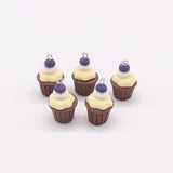 10pcs 3D Ice Cream Cupcakes Resin Charms Butterscotch Cake Food Pendant