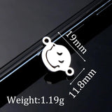 10pcs Smiley Pendant Stainless Steel for DIY Jewelry DZ-3014